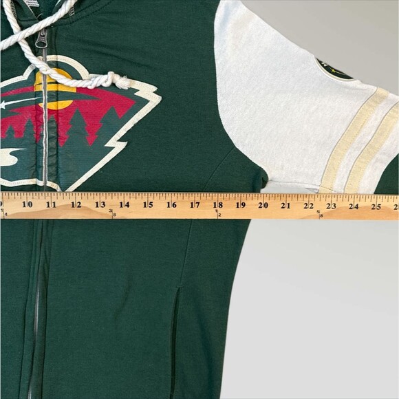 Minnesota Wild Full Zip Hoodie Sweatshirt NHL Majestic Pullover Jacket Sz Sm - Picture 6 of 7